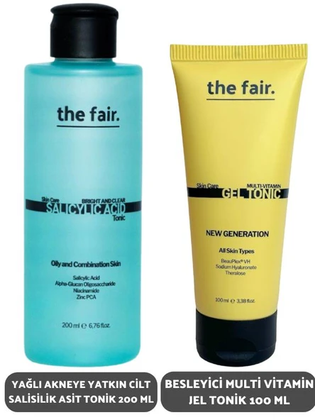 the fair. Yağlı Cilt Salisilik Asit Tonik 200 ml ve Besleyici Multi Vİtamin Jel Tonik 100 ml ürün görseli 1