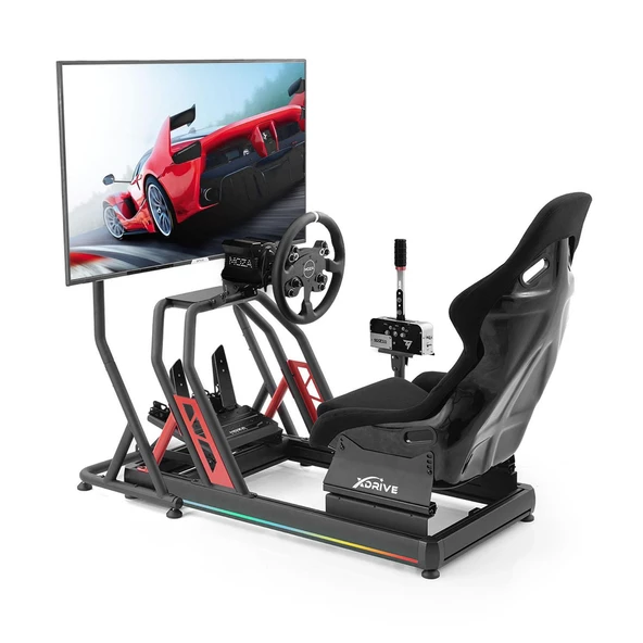xDrive RGB Alüminyum Yarış Simülatörü Kokpiti ve F1 Koltuğu Bs02 ürün görseli 1