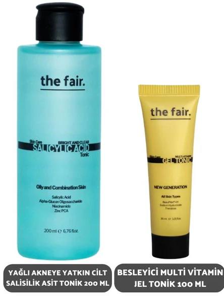 the fair. Yağlı Cilt Salisilik Asit Tonik 200 ml ve Besleyici Multi Vİtamin Jel Tonik 30 ml ürün görseli 1