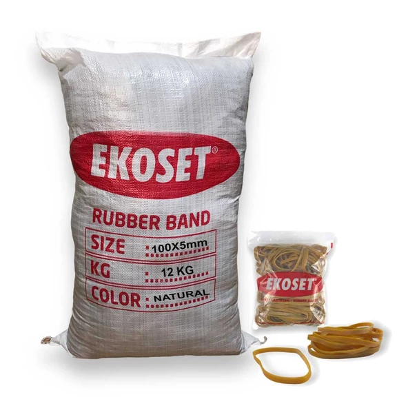 100x5mm Kauçuk Kalın Paket Lastiği 12 Kg ürün görseli 1