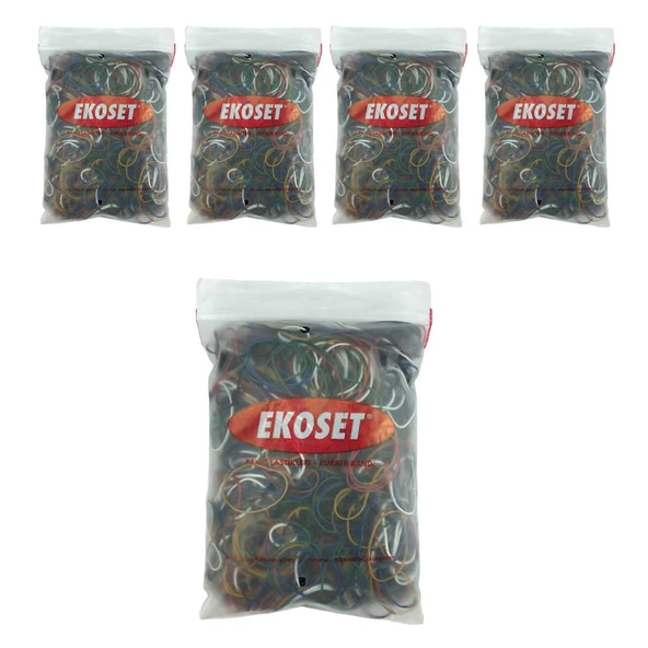 Renkli Paket Para Lastiği Karışık 6 Renk 70mm 5000 Adet ürün görseli 1