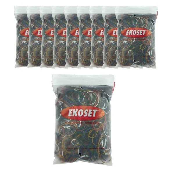 Renkli Paket Para Lastiği Karışık 6 Renk 70mm 10.000 Adet ürün görseli 1