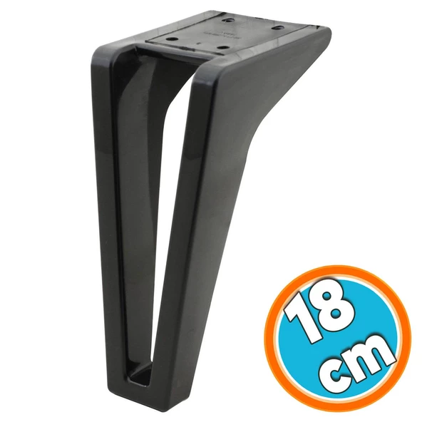 Mobilya Kanepe Sehpa TV Ünitesi Koltuk Ayağı 18 cm Siyah Baza Ayak ürün görseli 1
