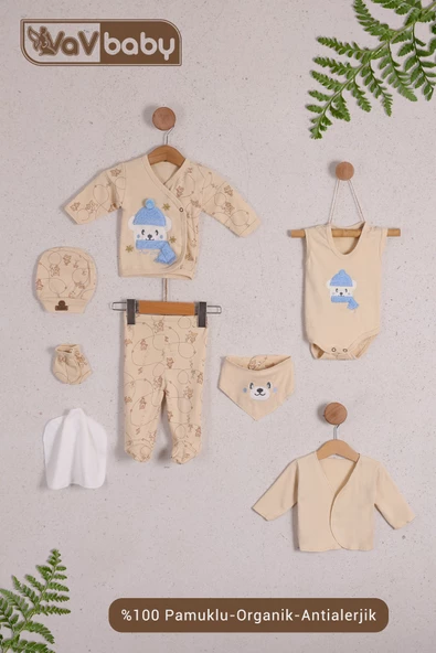Organik Hastane Çıkışı 8li Polar Bear Mavi ürün görseli 1