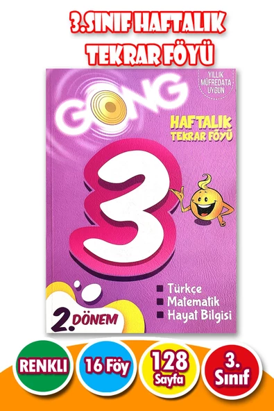 3.Sınıf 2.Dönem Haftalık Tekrar Föyü - 16 Föy ürün görseli 1