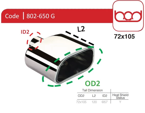 Egzoz Ucu 802-650 G ürün görseli 1
