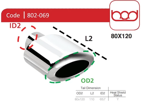 Egzoz Ucu 802-069 ürün görseli 1