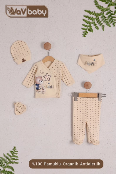Organik Hastane Çıkışı 5li Bear Star ürün görseli 1