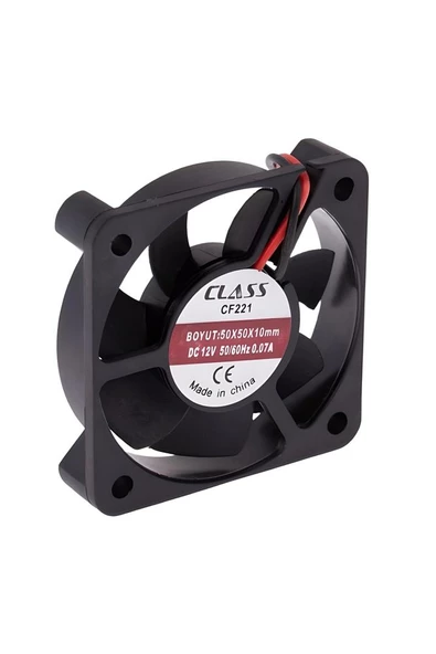 Class Cf-221 50x50x10mm Dc 12v 2 Pin 50/60 Hz 0.07a Aksiyel 2p Kare Fan ürün görseli 1
