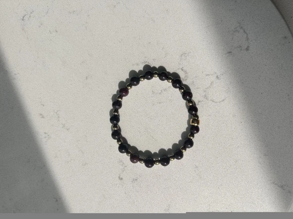 Lal taşı (granat-garnet)bileklik - Resim 2