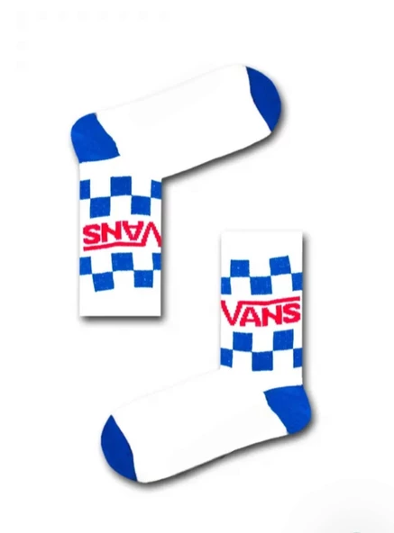 Littlehappiness70 Unisex Yetişkin Vans Dama Kolej Çorap ürün görseli 1