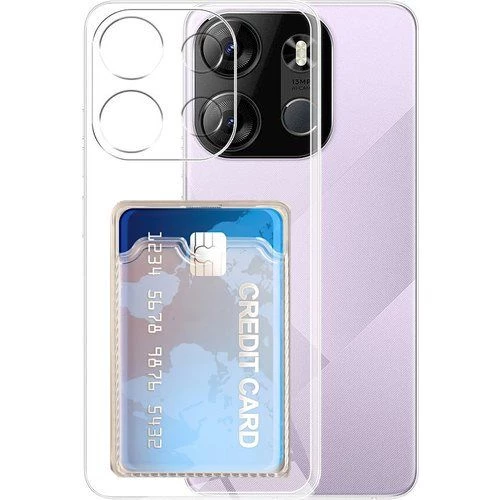 Gpack Tecno Spark Go 2023 Kılıf 1 Adet Kartlıklı Silikon Kamera Korumalı ürün görseli 1