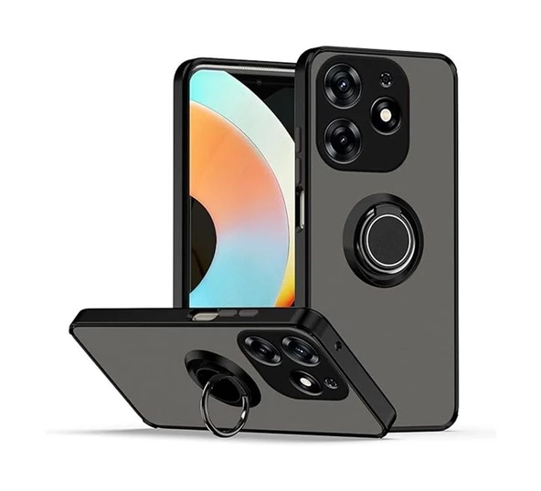 Gpack İnfinix Hot 40i Kılıf Montreal Yüzüklü Mıknatıslı Kamera Korumalı Silikon ürün görseli 1