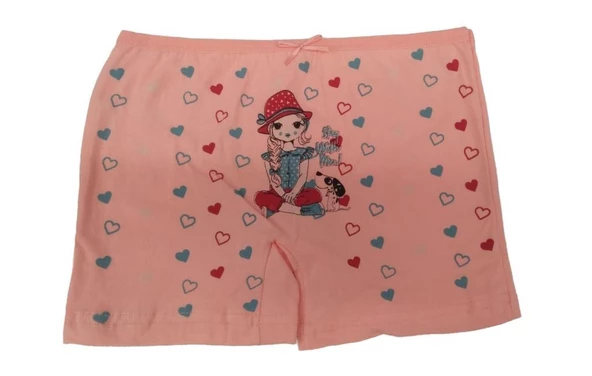 12 li Paket Sedef Yıldız Kız Çocuk Desenli Şort Boxer 1045 ürün görseli 1