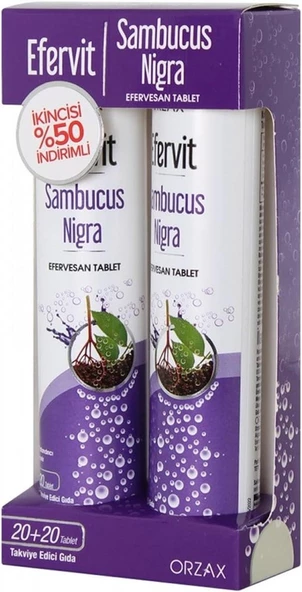 Ocean Efervit Sambucus Nigra Efervesan Tablet 20 + 20  Tablet ürün görseli 1