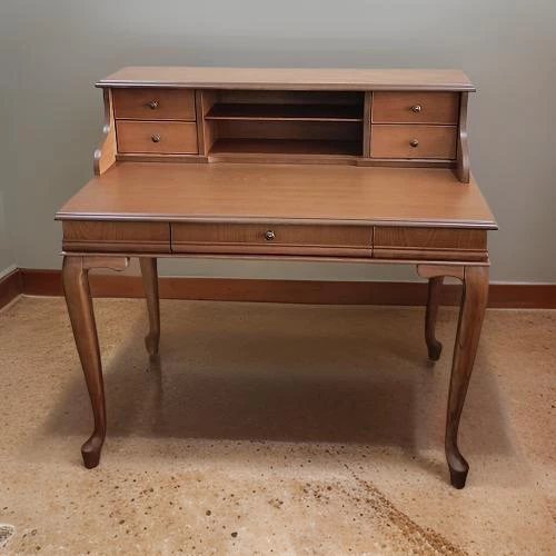 Çalışma Masa ST 90400 Klasik Model Kayın Aslan Ayak CEVİZ Eskitme Kulp El Yapımı ürün görseli 1