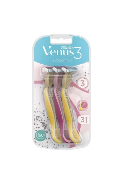 Gillette Venus Dragon Fruit Tıraş Bıçağı 3'Lü - Resim 2