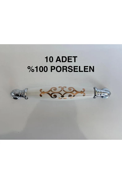%100 Porselen 128 MM Çekmece, Mutfak Dolap Kulpu 10 Adet ürün görseli 1