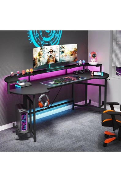 Zizuva Özel Tasarım Siyah Gaming Masa ürün görseli 1