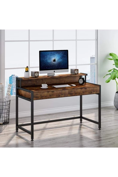Zizuva Tasarım Monitör Raflı Ergonomik Çalışma Masası ürün görseli 1