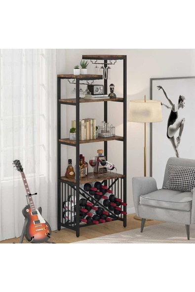 Zizuva Tasarım Raflı Bar Dolabı Modeli - Resim 5
