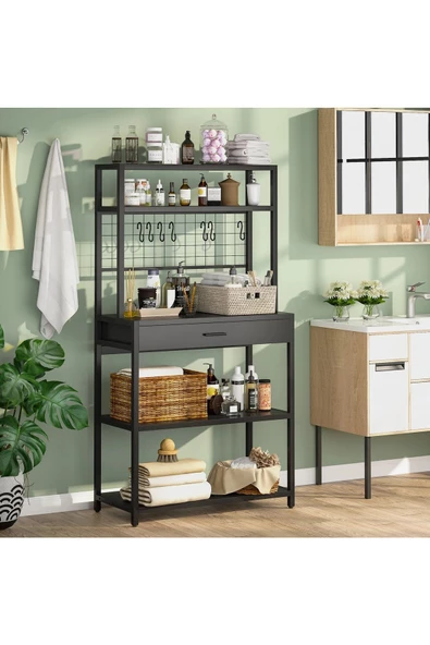 Zizuva Tasarım Çok Amaçlı Siyah Mutfak Banyo Dolabı Modeli ürün görseli 1