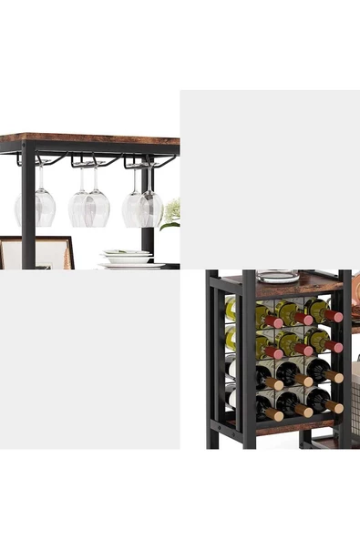 Zizuva Tasarım Raflı Bar Dolabı - Resim 6