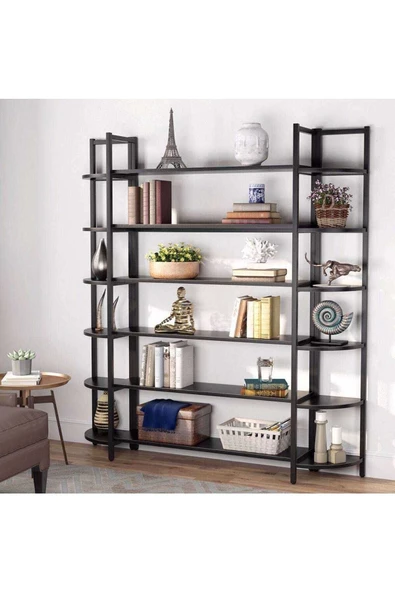 Zizuva Tasarım Siyah Modern Kitaplık Modeli ürün görseli 1