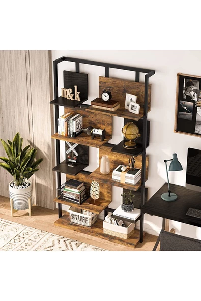 Zizuva Modern 5 Raflı Kitaplık-açık Raf Ünitesi ürün görseli 1