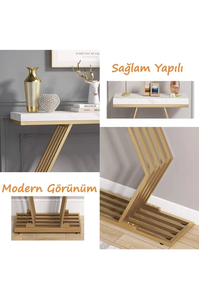 Zizuva Tasarım Gold Konsol - Resim 6