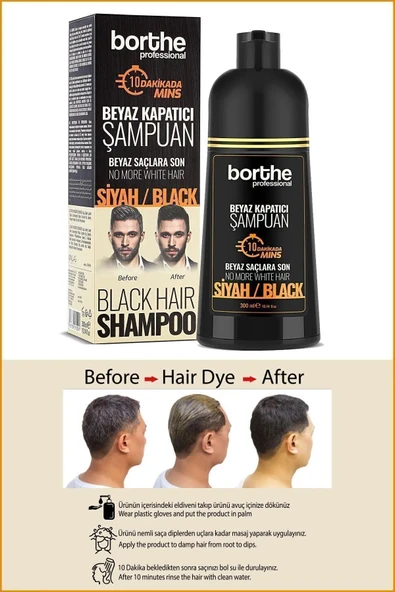 Fontenay Beyaz Saçlar Için Siyah Şampuan Black Hair Shampoo Siyahlaştırıcı 300ml ürün görseli 1