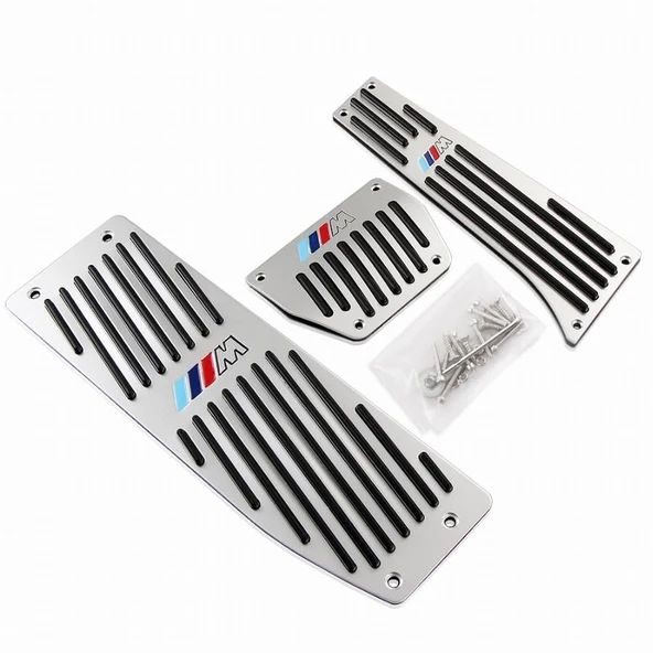 AUTOGP Bmw e87 pedal seti takımı otomotik 3 parça ///M logolu vidalı ürün görseli 1