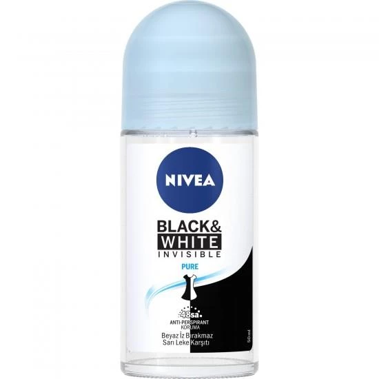 Nivea Women Invisible Black & White Pure Kadın Deodorant Roll-on 50 ml ürün görseli 1