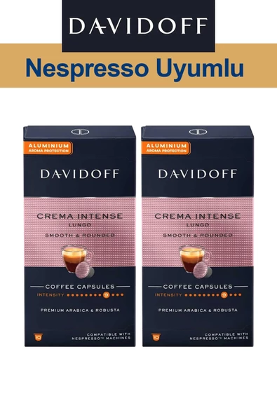 Davidoff Nespresso Uyumlu Kapsül Kahve Crema Intense 2 x 10 adet ürün görseli 1