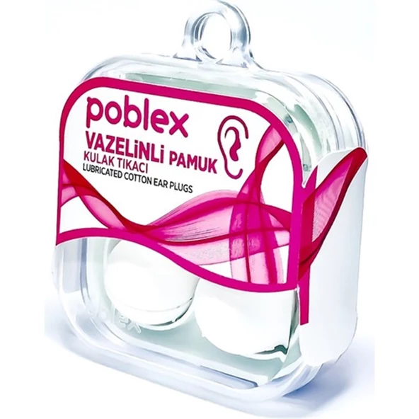 Poblex Vazelinli Pamuk Kulak Tıkacı - Kulak Koruyucu Tıpası 2'li ürün görseli 1