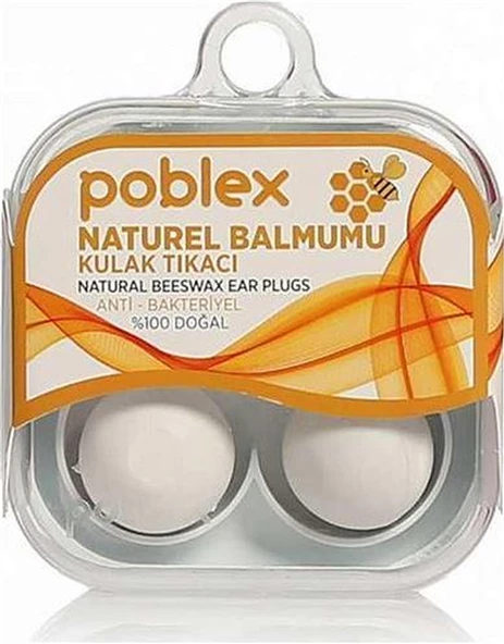 Poblex Naturel Balmumu 2'li Kulak Tıkacı ürün görseli 1
