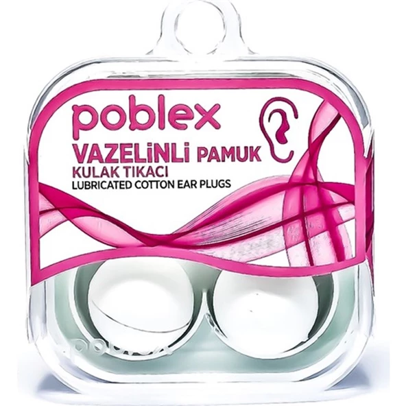 Poblex Vazelinli Pamuk Kulak Tıkacı - Kulak Koruyucu Tıpası 4'lü ürün görseli 1