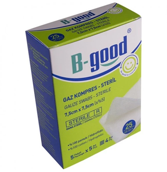 B Good Gaz Kompres 7,5cm X 7,5cm 25'li ürün görseli 1