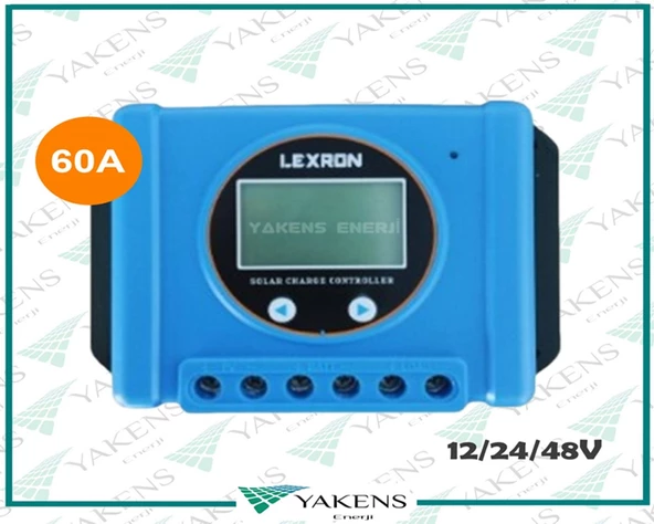 60 Amper 12/24/48V Solar Pwm Şarj Kontrol Cihazı Lexron ürün görseli 1
