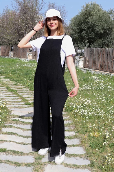 Günlük Askılı Bol Kesim Yazlık Kadın Tulum ürün görseli 1