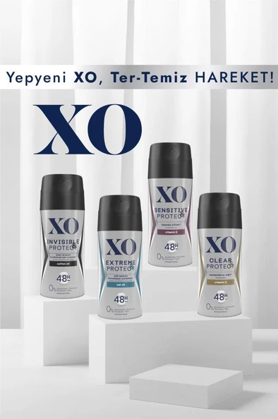 Xo Clear & Protect Men Deodorant 150 ml - Resim 4