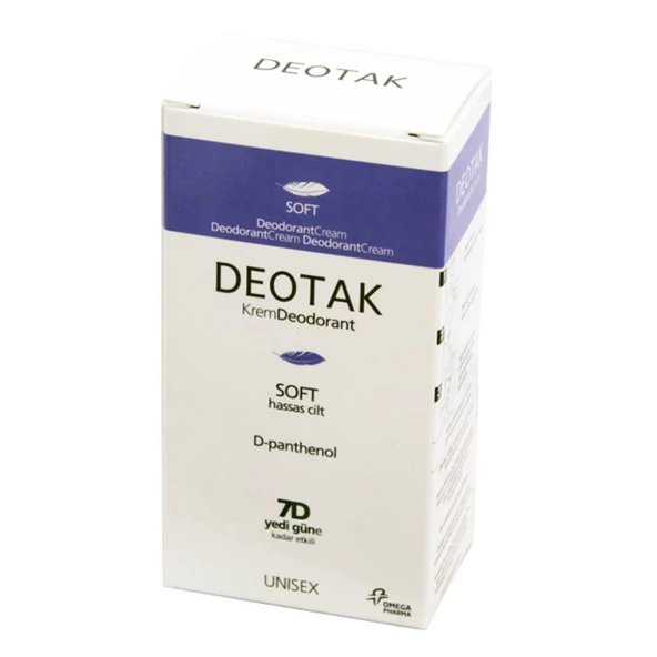 Deotak Soft Krem Deodorant Hassas Ciltler 35 ml ürün görseli 1