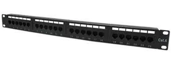 Teldata 24 Port Cat6 Utp Patch Panel Dolu ürün görseli 1