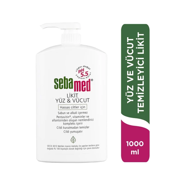 Sebamed Likit Yüz ve Vücut Temizleyici 1000 ml ürün görseli 1