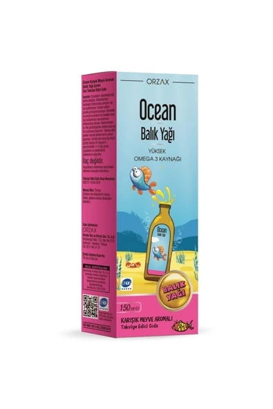 Ocean Balık Yağı Şurup Karışık Meyve Aromalı 150 ml ürün görseli 1