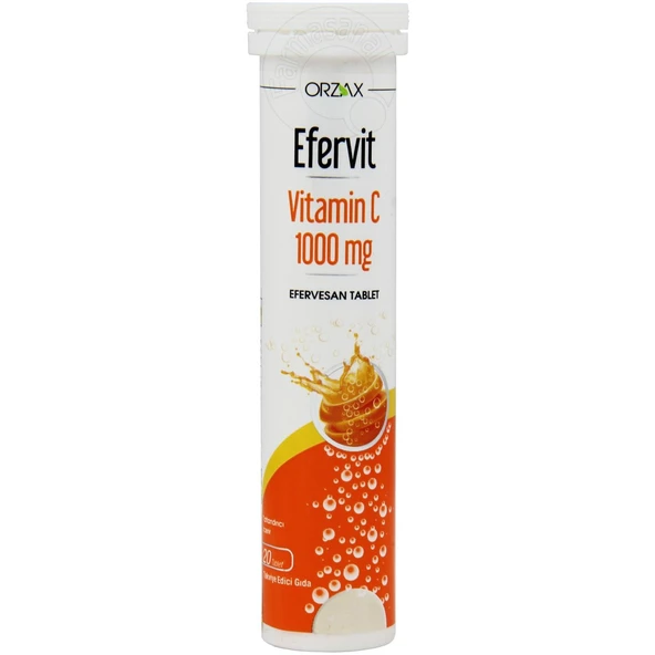 Orzax Efervit Vitamin C 1000 mg 20 Efervesan Tablet ürün görseli 1