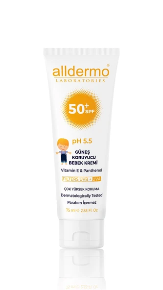 Alldermo Güneş Koruyucu Bebek Krem SPF 50+ 75 ml ürün görseli 1