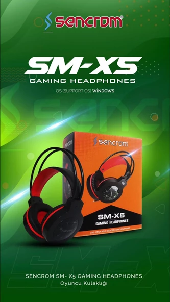 Sencrom Sm-X5 Mikrofonlu Kulaklık USB Girişli Gaming Oyuncu ürün görseli 1