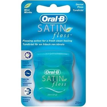 Oral-B Satin Floss Diş İpi Naneli 25 M ürün görseli 1