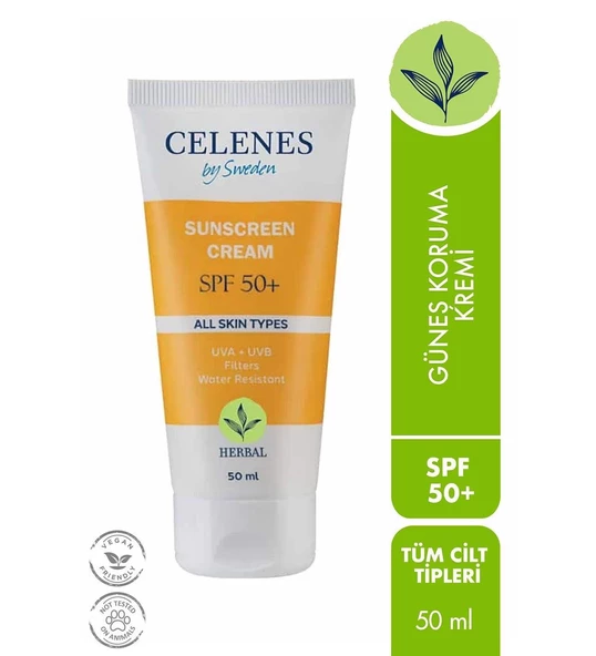 Celenes By Sweden Herbal Güneş Kremi SPF 50+ 50ml ürün görseli 1